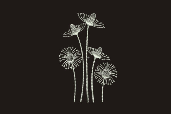 Dandelion Flowers Embroidery