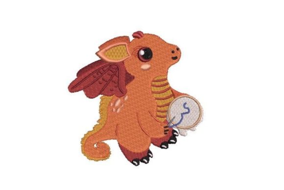 Dragon Embroidering: A Creative Fabrica Design Review