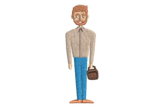 Man Cartoon Embroidery Design Review