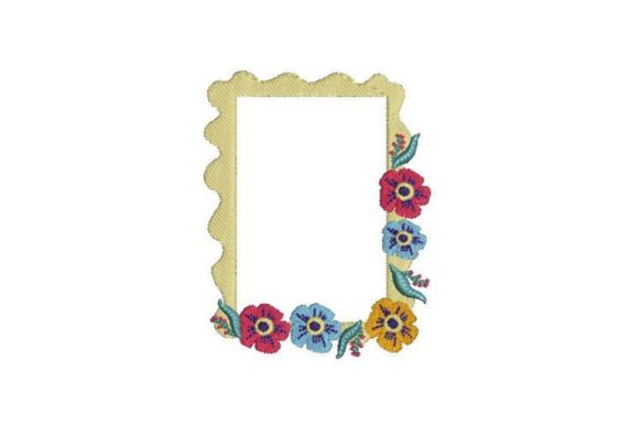 Spring Border Embroidery Design