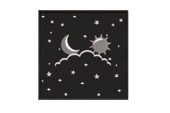 Sun, Moon, and Stars Embroidery